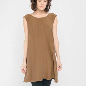 Elizabeth Suzann Marlena Dress in Moss Silk Crepe, XS
